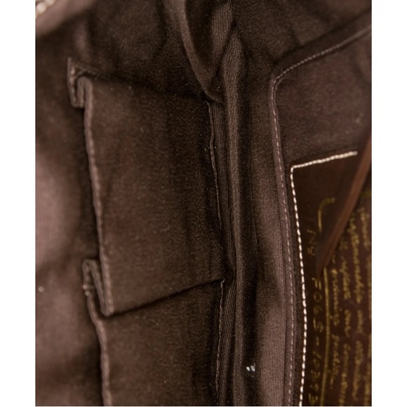 Coach Brown and Cream Tote Bag with Leather Accents - Picture 5 of 6